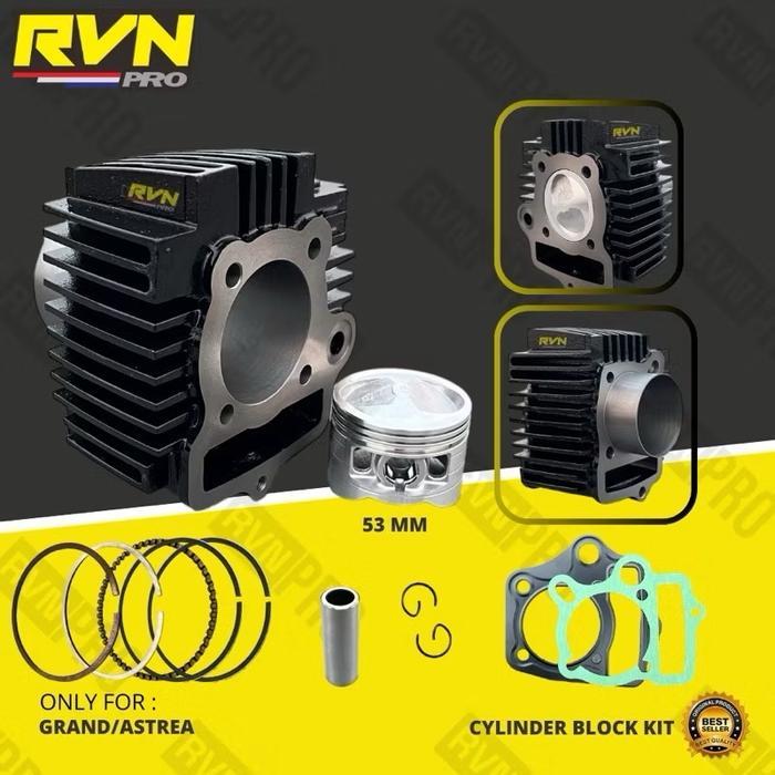BLOK SEHER BORING PAKET BOREUP BORE UP SUPRA X GRAND PRIMA ASTREA 53MM 53 MM RVN THAILAND