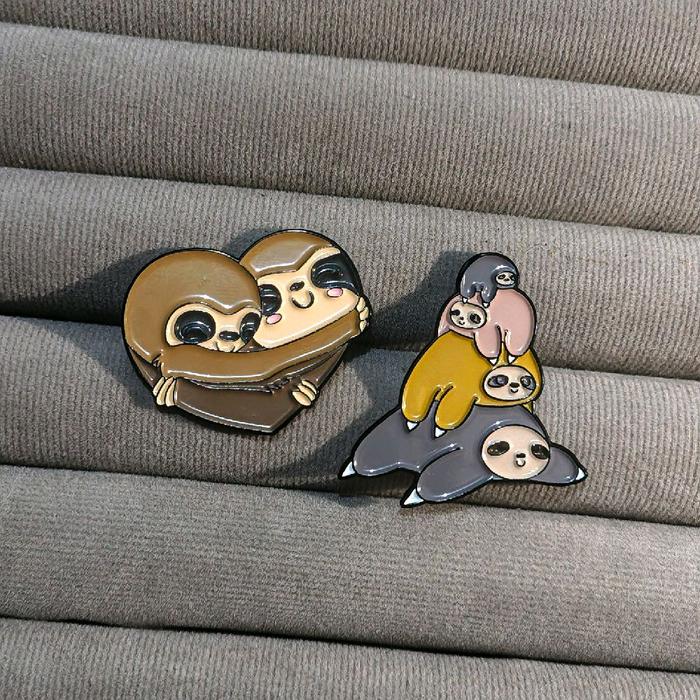 Sloth Edition Enamel Pin Stuff Lapel Brooch Bros Accessories Lucu Tas Baju Asesoris