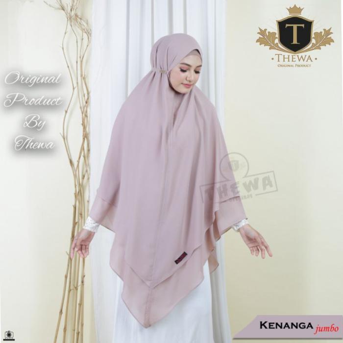 THEWA Kerudung / khimar / hijab Lancip 2 Layer Jumbo “ KINTANI / KENANGA TALI JUMBO ”