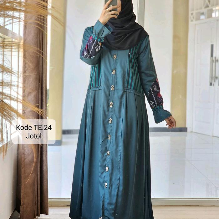 Dress ori el zeima bayan twill rayon premium Gamis Wanita Muslim