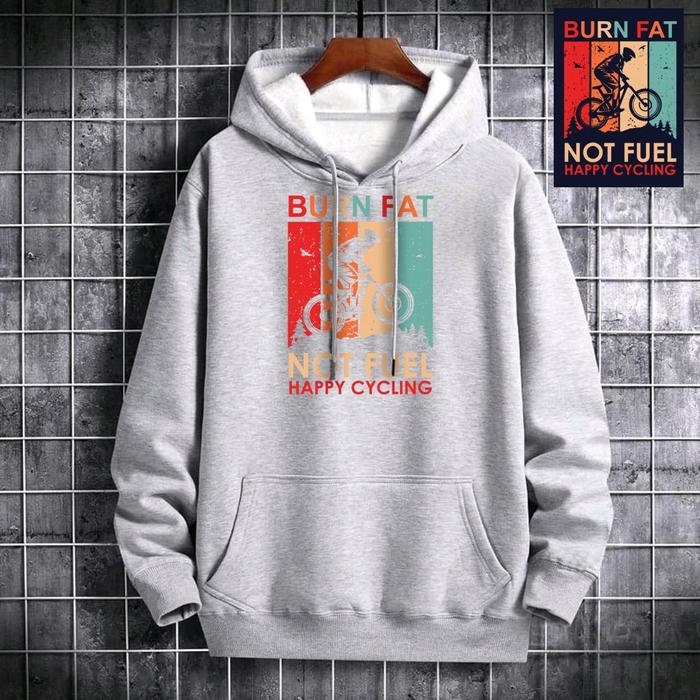 Sweater Hoodie DS Burn Fat (M-L) untuk Pria dan Wanita