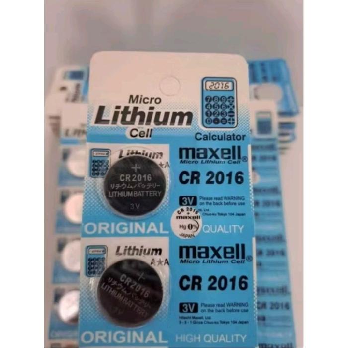 Baterai MAXELL CR2016 Lithium Baterry 2V Baterai CR2016 Maxell perlembar isi 5pcs