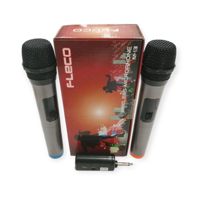 Fleco Microphone Wireless Karaoke M-13 Mic Karaoke Tanpa Kabel