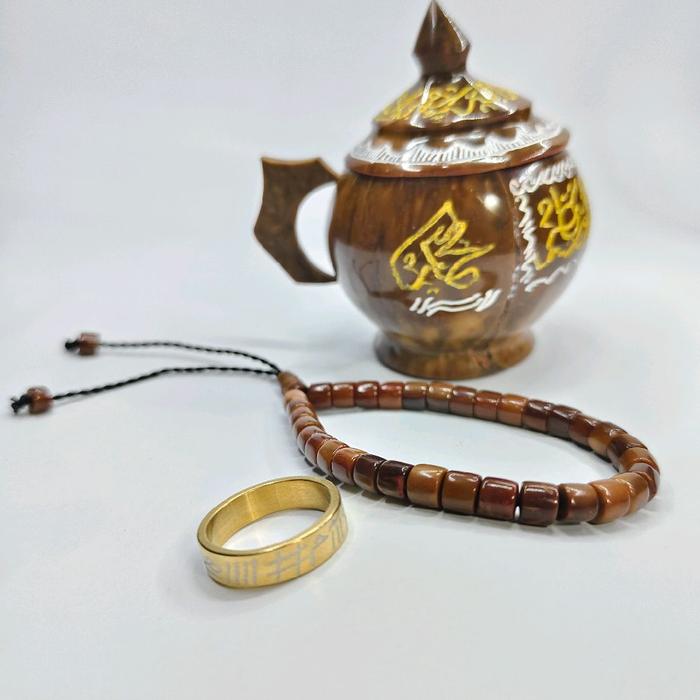Gelang Kaoka Kaokah Marjan 33 dewasa & Cincin Titanium khotam rajah sulaiman premium harga sepaket B