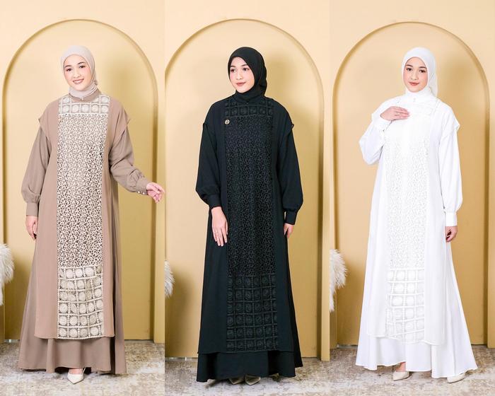 Nadhifa Dress by Ninos / Gamis Ninos Terbaru / Gamis Ninos Mewah / Dress dari Ninos Premium / Gamis 