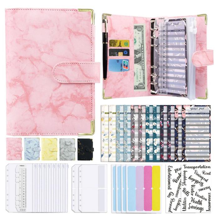 A6 Budget Binder Cash Envelope Planner System Organizer with Budget