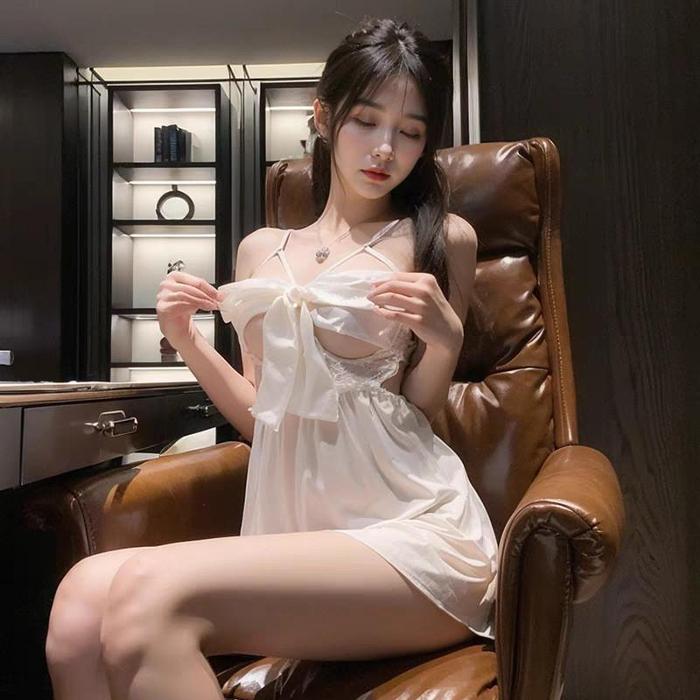 Baju Tidur Rumah Seksi Transparan Gstring Set Lingerie Seksi Babydoll Renda Kemben Pita Dada Viral T
