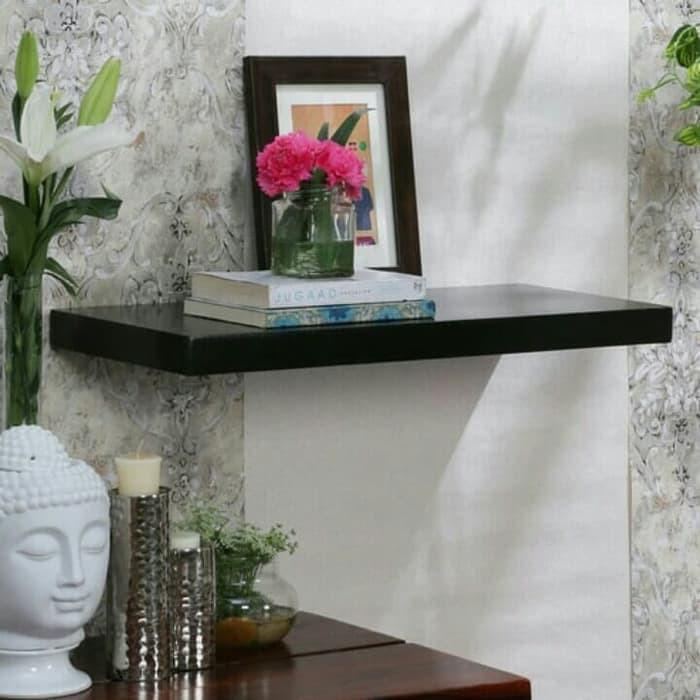 RAK DINDING TV 60X15 MINIMALIS TEMPAT MODEM KAYU KOSMETIK BUKU ANAK GANTUNG BRAKET BRACKET BESI