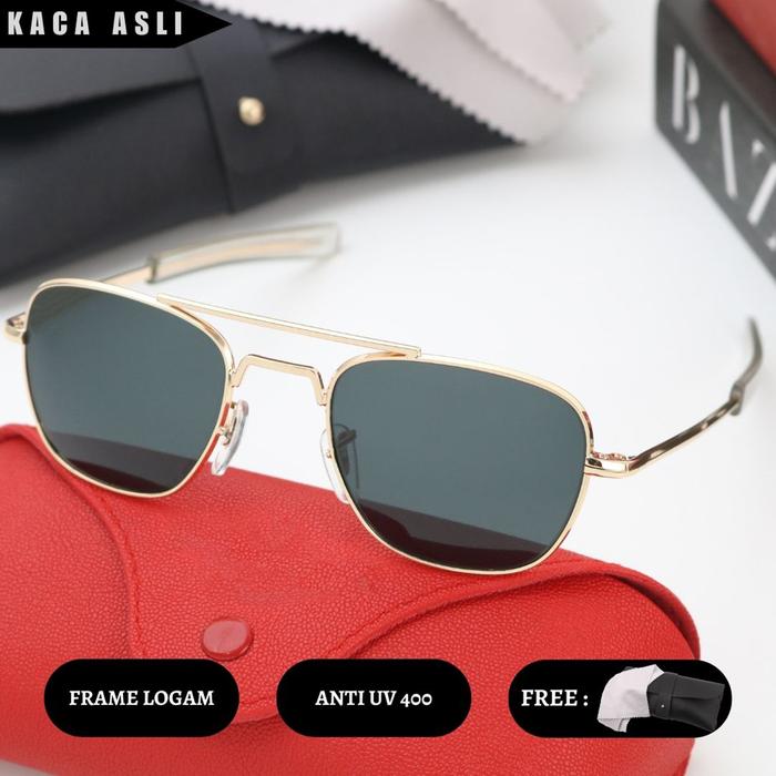 【Free Dompat&Lap】COD-【AO52】Kacamata Hitam Anti UV400 Kacamata Original Fashion Pria,Sunglasses Lensa