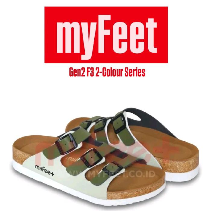Sandal MYFEET Gen2 F3 2-Colour Series Sandal Wanita Baik Untuk Kesehatan