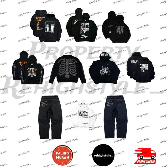 HOODIE SAINTP TEEN AGE RIOT V2 / HOODIE IMMORTAL BLACK / HOODIE TEEN AGE RIOT / HOODIE PATCHED BLACK