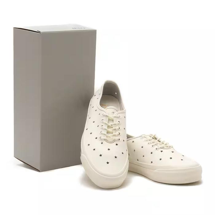 Vans Womens OTW Authentic One Piece Vibram Leather Star "Leather Star Egret/Leather Star Black" Orig