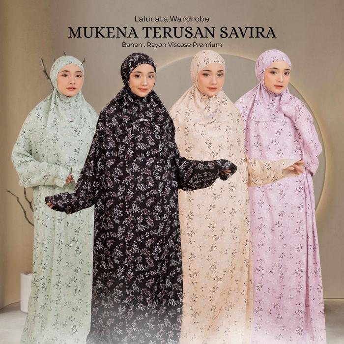Lalunata - Mukena Terusan Savira Terompah Jumbo Rayon Premium Dewasa