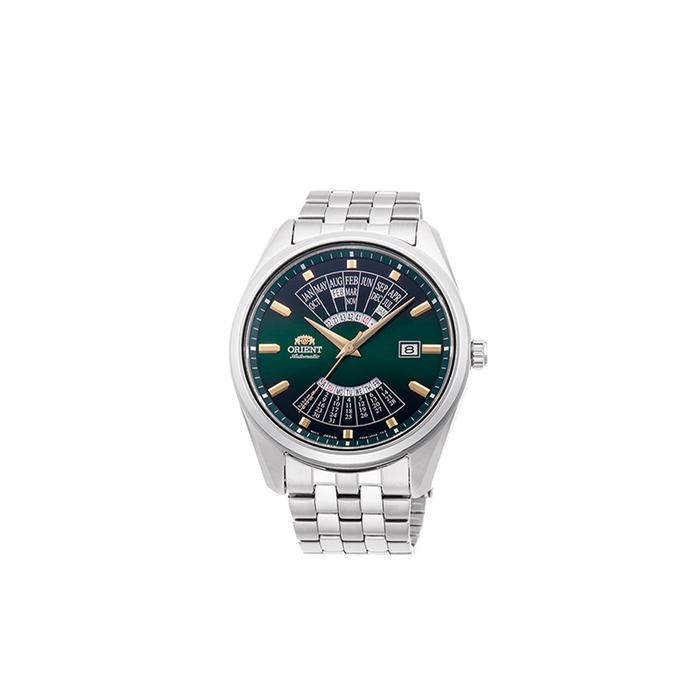 Jam Tangan Orient Contemporary RA-BA0002E Automatic Multi-year Calendar 43.5mm Green Dial Metal Silv