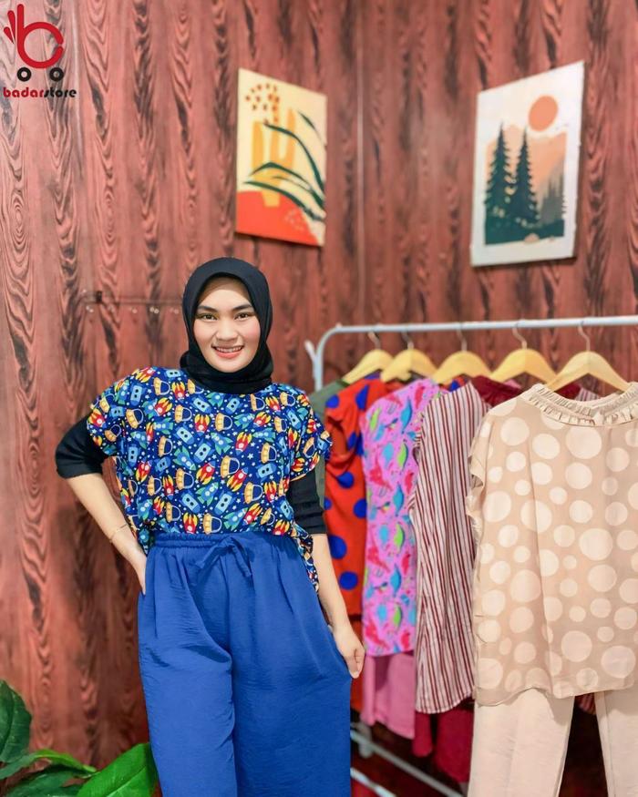 ONE SET RAYON CRINKLE AIRFLOW SETELAN // SETELAN RAYON CRINKLE AIRFLOW // SETELAN RAYON MOTIF KARAKT