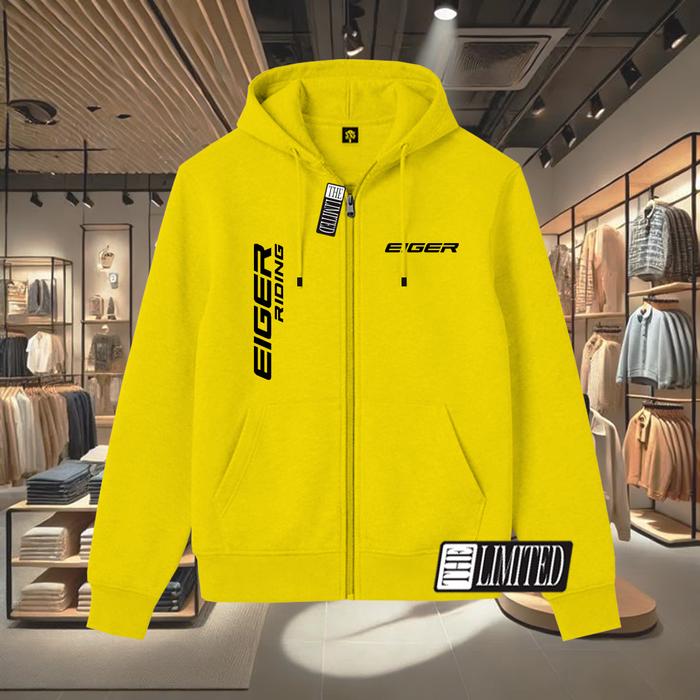 COD !!! Jaket resleting Eiger Riding kirka hitam premium quality - jaket sweater hoodie pria dan wan