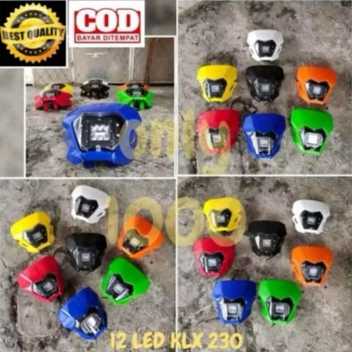 LAMPU DEPAN 12 LED KLX 230 2023 HEADLAMP KLX230 2023 TRAIL SUPERMOTO MOTOCROSS