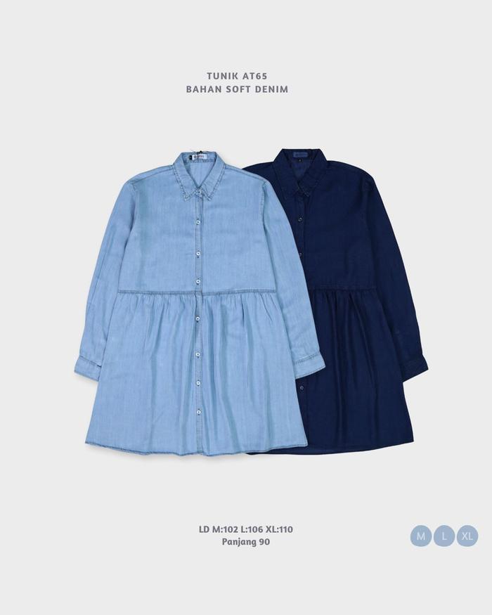 Anyo AT65 Tunik Atasan Kemeja Denim Wanita