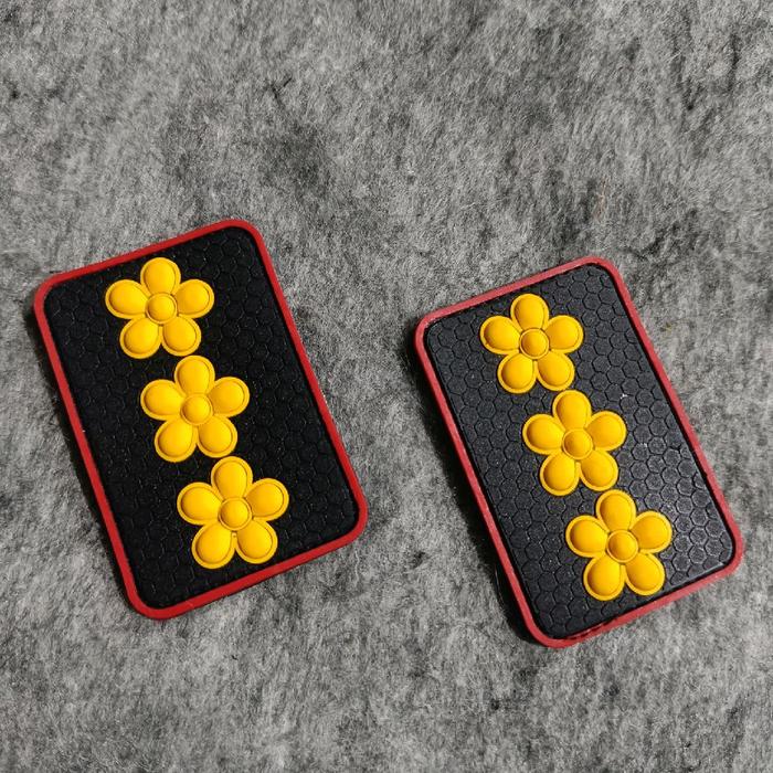 Patch Rubber Pangkat KOMBES Polri 3D / Patch Rubber Pangkat KOMBES Polri / Patch Rubber Polisi