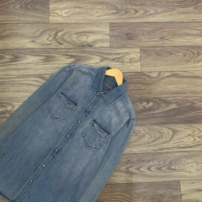 Kemeja GIORDANO Branded Denim Long Sleeve
