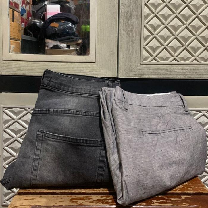 ORIGINAL TROUSERS COMFORT ZARA DENIM JEANS RIPPED SLIM CELANA PANJANG BIKER SKINNY STRETCH