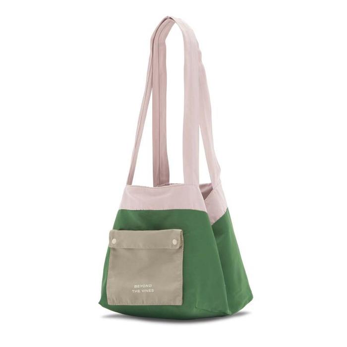 BEYOND THE VINES Mini Reversible Bag/tas nylon tote bag/tas kecil - Forest/blush