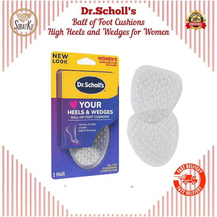 DR. SCHOLL'S Ball of Foot Cushions for High Heels and Wedges 1 Pair for Women Original relieve and p