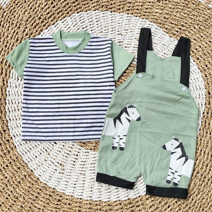 Jumpsuit Kodok Bayi Setelan Kodok Bayi Overal Bayi Baru Lahir Jumper Bayi Baju Overal Motif Salur - 