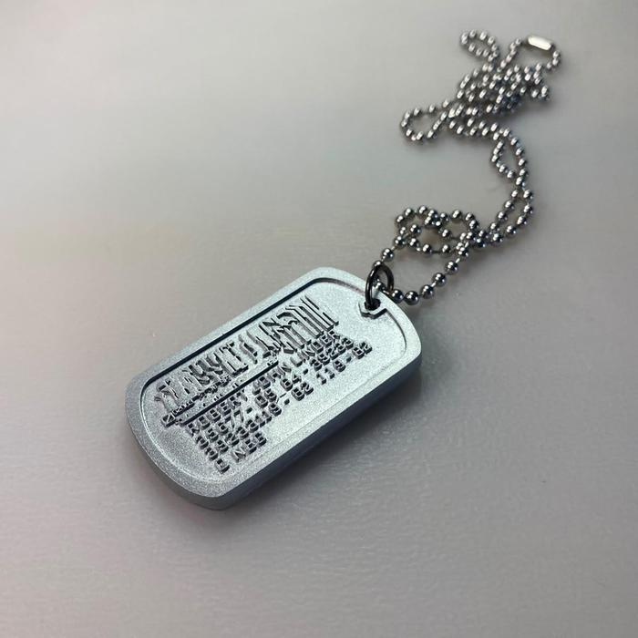 Kalung Cyberpunk 2077 Johnny Silverhand Nameplate Dog Tags Necklace