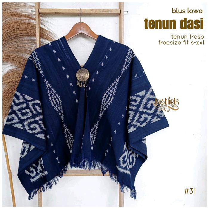 ATASAN WANITA BATIK INDONESIA BLUS LOWO TENUN DASI ETNIK BAJU WANITA BATIEK SOLO PAKAIAN FORMAL KANT