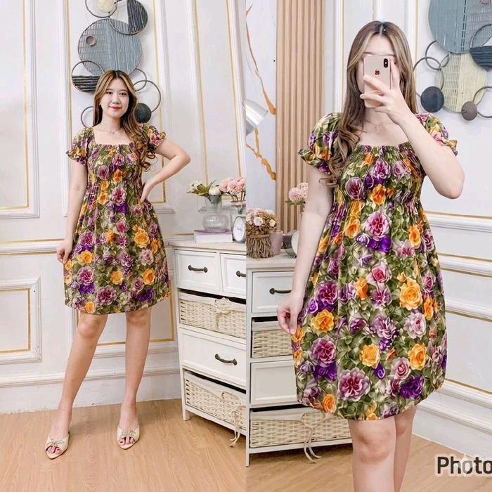 DASTER KERUT LENGAN PENDEK / DASTER BALI KERUT