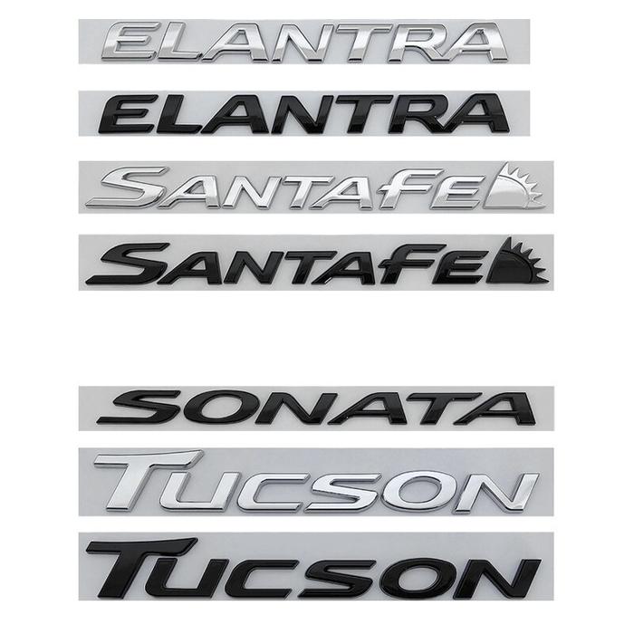 Untuk Hyundai Elantra Santafe TUCSON Sonata Huruf Stiker Logo Bagasi