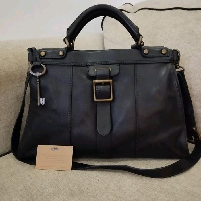 Tas Fossil Preloved VRV Satchel Black