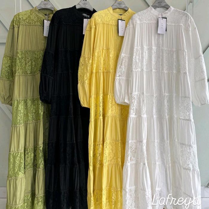 NINA Dress Katun Renda Bordir lfy