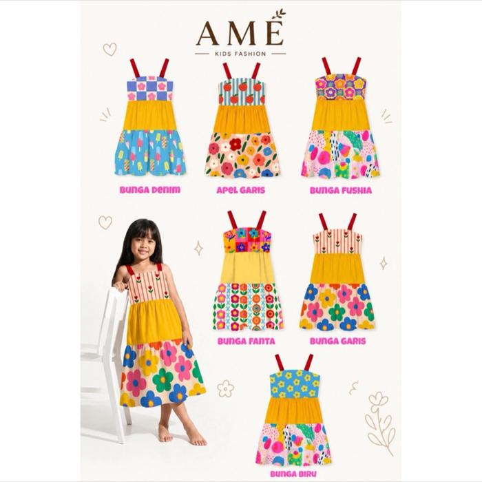 AME Toyobo Dress Anak Bunga Motif Fashion