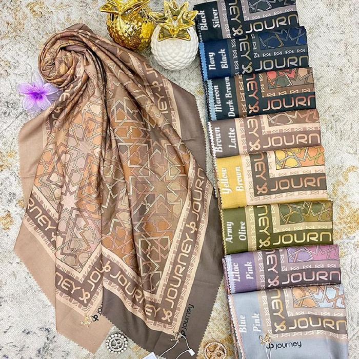 Karim Series Motif Terbaru By Journey Scarves Double Plat Journey Bahan Voal Premium