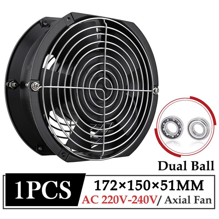 1Pcs Gdstime 220V AC Fan 170mm 172x150x51mm Ball Industrial Cabinet Axial Cooling Fan 17cm Large Air