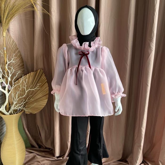Devina Setelan Outer Organza dan Celana Cutbray / Setelan anak / Setelan Organza Anak / Outer Organz