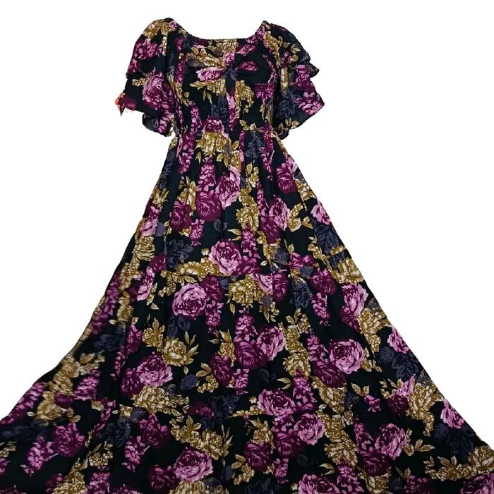 Marimar Dress Yukensi Kerut Bahan Rayon Premium Cantik Panjang Tebal Casual Wanita Katun Nyaman Midi