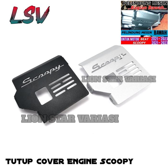 Cover Engine Scoopy Pelindung Bagian Bawah Mesin Motor Scoopy 2021 - 2022 - 2023 Besi Tebal