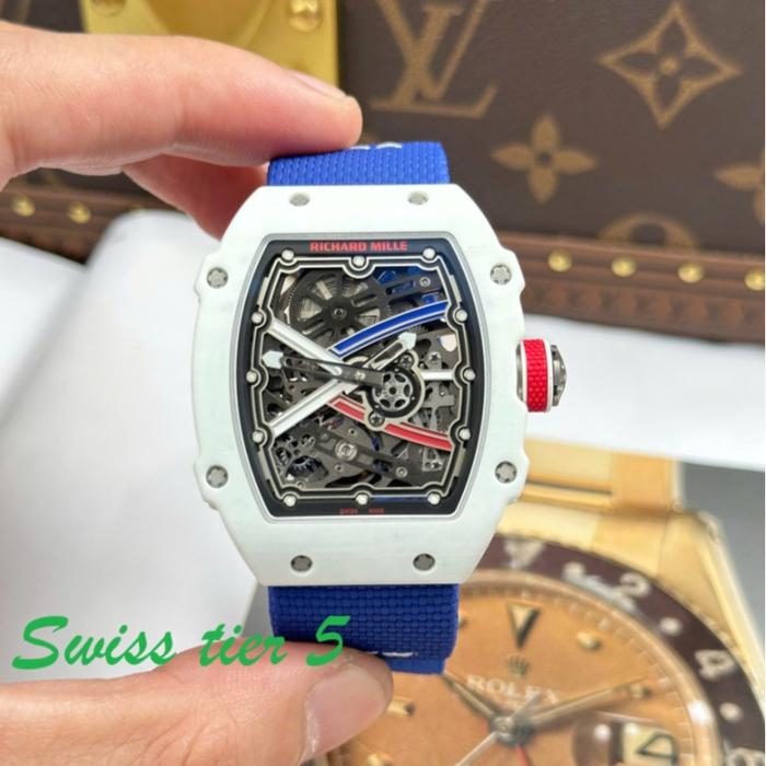 SWISS TIER 5RichardMille Replica Watch RM67-02 White Carbon Case