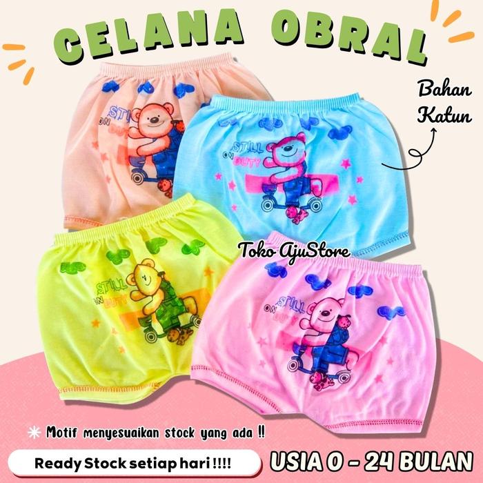 6 pcs celana pendek obral unisex / celana pendek anak bayi obral