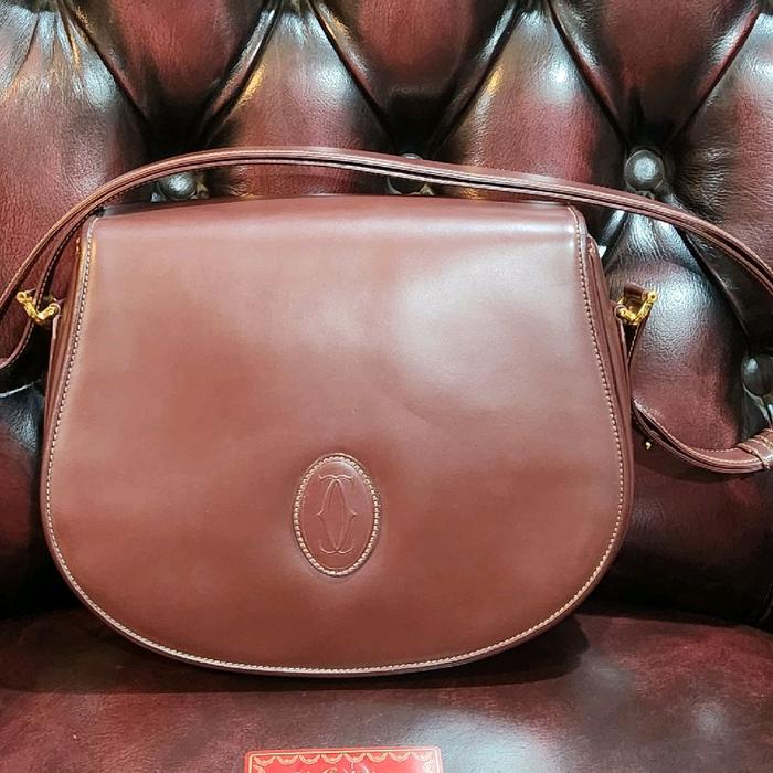 Crossbody Bag,full leather cartier maroon size medium,rarely used