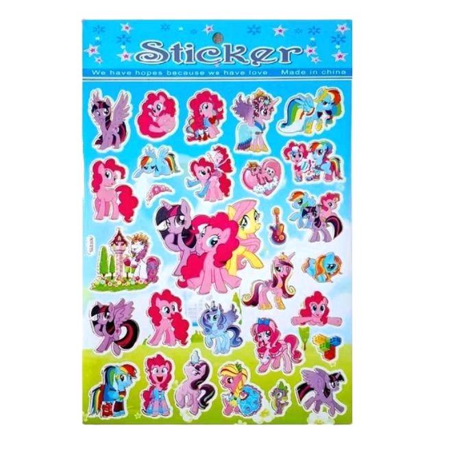 sticker mainan anak tema kuda poni little poni scapbook