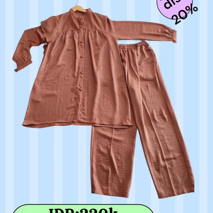 ONE SET WANITA Ameena set by eyberli || oneset eyberli Setelan