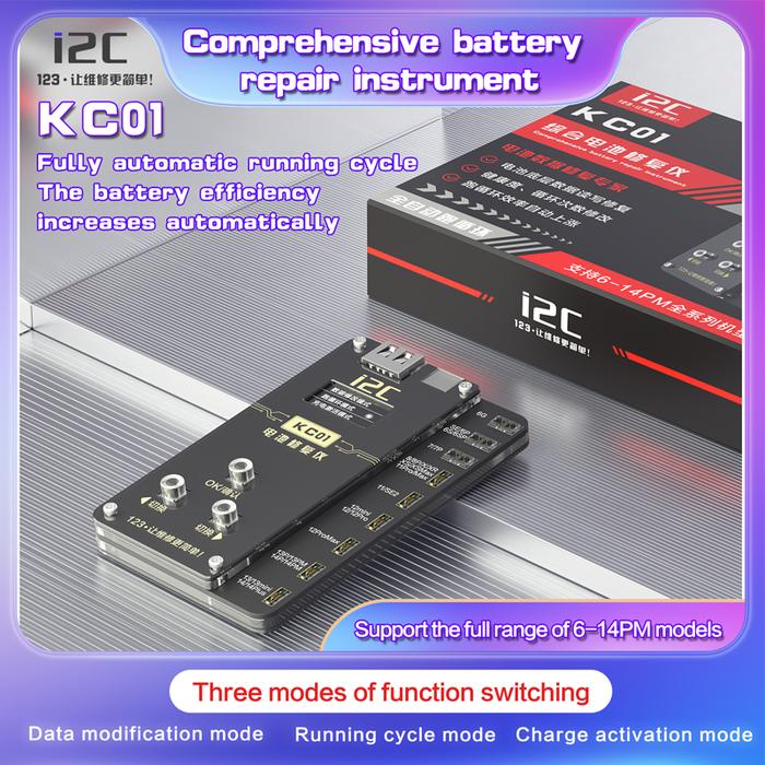 I2C KC01 Battery Repair Instrument for IPhone 6-14 Pro Max Battery