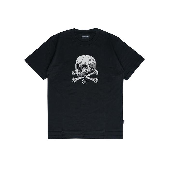 [HOT] COD BAJU Husted Kaos Hitam Bonesk Black Ts Katun COMBED