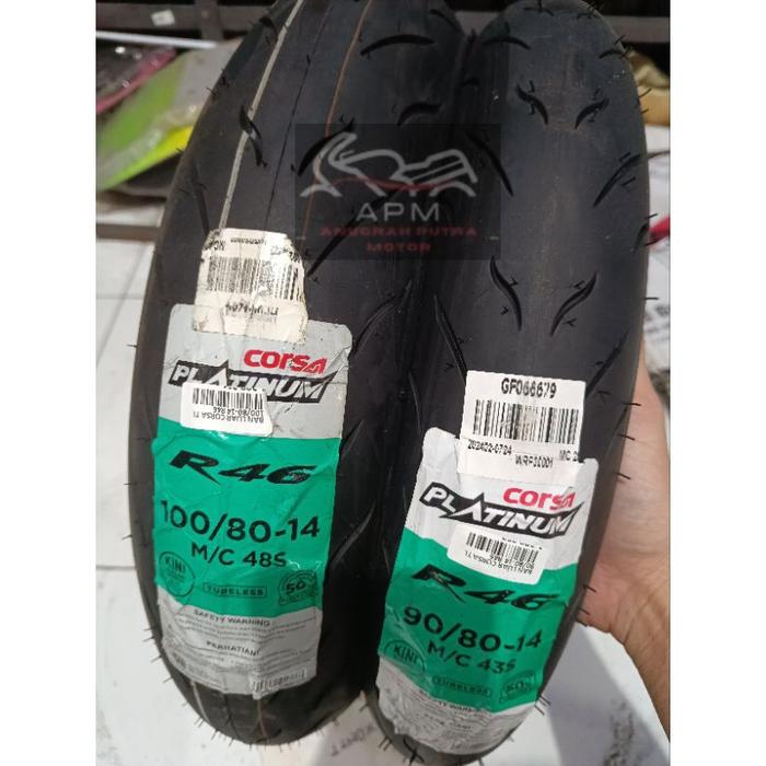 BAN LUAR CORSA PLATINUM R46 TUBELESS RING 14 17 80/80 90/80 100/80