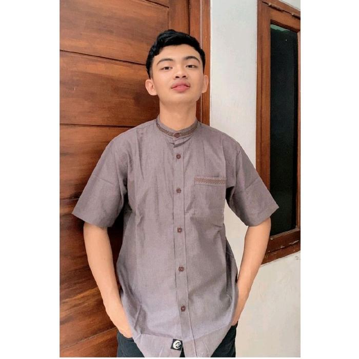 Promo...!!! Baju Koko Elfattih Collection by, Al Fadhil Bordir Leher Dan Kantong Bahan Katun CRV Pre