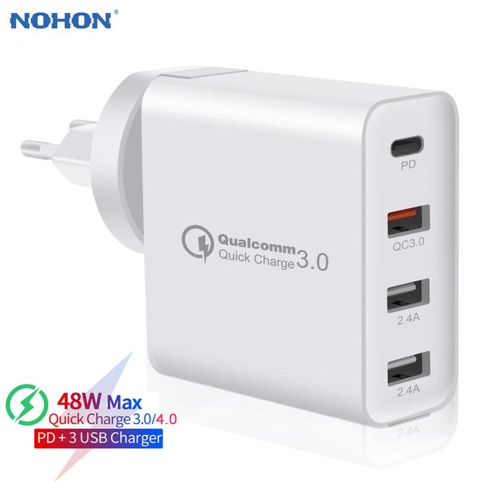 48W Type C USB PD Charger for iPhone 11 XS Max Samsung Huawei iPad